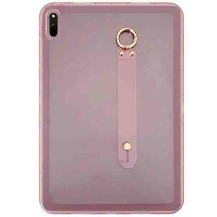 For Huawei MatePad 11 2021 Wristband Holder PC Hybrid TPU Soft Tablet Case(Pink)