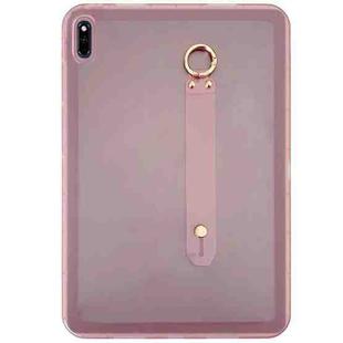 For Huawei MatePad Pro 10.8 2021 / 2019 Wristband Holder PC Hybrid TPU Soft Tablet Case(Pink)