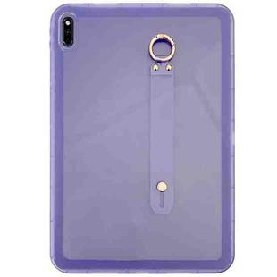 For Huawei MatePad Pro 10.8 2021 / 2019 Wristband Holder PC Hybrid TPU Soft Tablet Case(Purple)