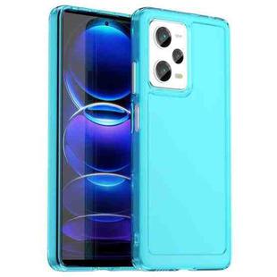 For Redmi Note 12 Pro 4G Candy Series TPU Phone Case(Transparent Blue)