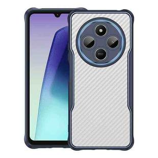 For Redmi 14R Carbon Fiber Texture Translucent Phone Case(Blue)