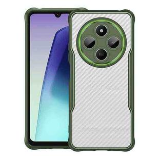 For Redmi 14R Carbon Fiber Texture Translucent Phone Case(Green)