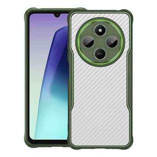 For Redmi A3 Pro Carbon Fiber Texture Translucent Phone Case(Green)