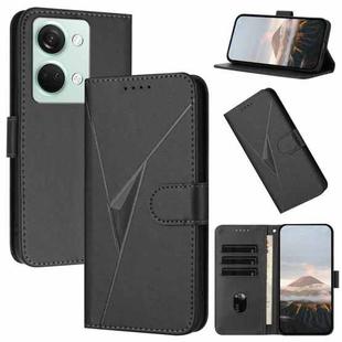 For OnePlus Nord 3 Triangle Pattern Buckle Clasp Leather Phone Case(Black)