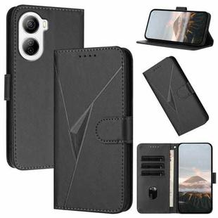 For ZTE Libero 5G IV Triangle Pattern Buckle Clasp Leather Phone Case(Black)