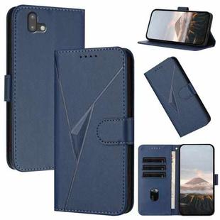 For Fujitsu Arrows U 801FJ Triangle Pattern Buckle Clasp Leather Phone Case(Royal Blue)