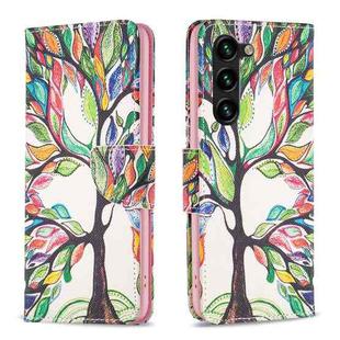 For Samsung Galaxy S25+ 5G Colored Drawing Pattern Leather Phone Case(Tree Life)