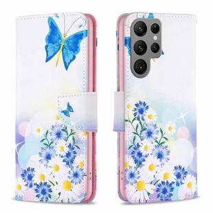 For Samsung Galaxy S25 Ultra 5G Colored Drawing Pattern Leather Phone Case(Butterfly Love)