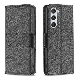 For Samsung Galaxy S25 5G Litchi Texture Pure Color Flip Leather Phone Case(Black)