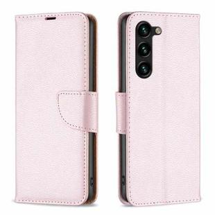 For Samsung Galaxy S25+ 5G Litchi Texture Pure Color Flip Leather Phone Case(Rose Gold)