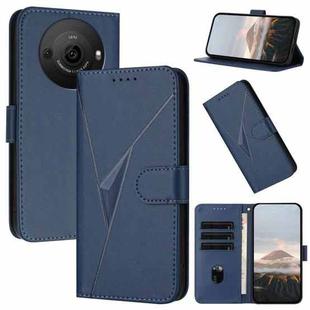 For Sharp Aquos R8 Pro SH-51D Triangle Pattern Buckle Clasp Leather Phone Case(Royal Blue)