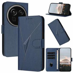 For Sharp Aquos R9 Pro Triangle Pattern Buckle Clasp Leather Phone Case(Royal Blue)