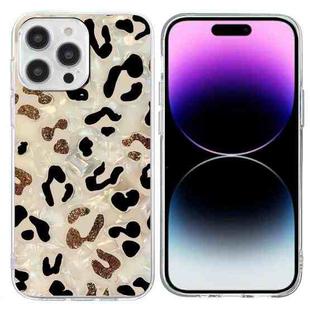 For iPhone 15 Pro Colorful Painting Pattern TPU Phone Case(Leopard)