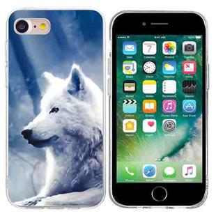 For iPhone SE 2022 / 2020 / 8 / 7 Colorful Painting Pattern TPU Phone Case(White Wolf)