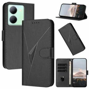 For vivo Y78 Triangle Pattern Buckle Clasp Leather Phone Case(Black)