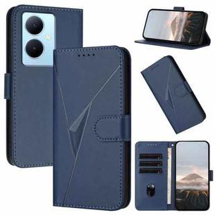 For vivo Y78+ Triangle Pattern Buckle Clasp Leather Phone Case(Royal Blue)