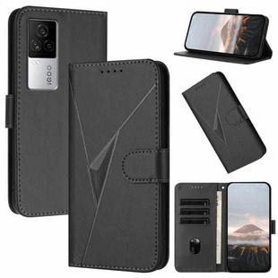 For vivo iQOO 7 India / iQOO Neo5 Triangle Pattern Buckle Clasp Leather Phone Case(Black)