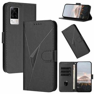 For vivo S9e Triangle Pattern Buckle Clasp Leather Phone Case(Black)