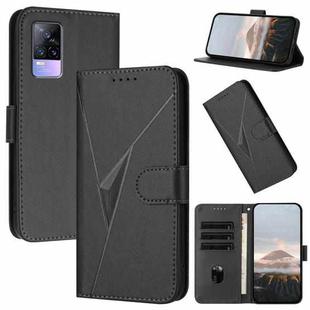For vivo V21e 4G / Y73 2021 Triangle Pattern Buckle Clasp Leather Phone Case(Black)