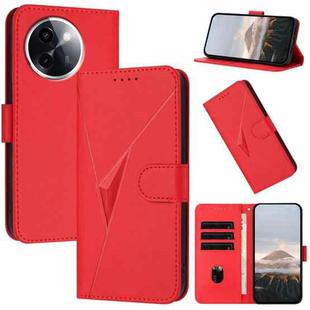 For vivo Y200i Triangle Pattern Buckle Clasp Leather Phone Case(Red)