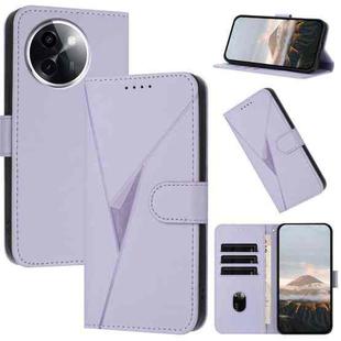 For vivo Y200i Triangle Pattern Buckle Clasp Leather Phone Case(Light Purple)