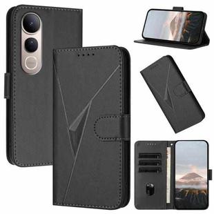 For vivo V50 Lite 4G / 5G Triangle Pattern Buckle Clasp Leather Phone Case(Black)