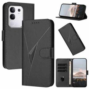 For vivo Y29 4G Triangle Pattern Buckle Clasp Leather Phone Case(Black)