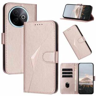 For vivo Y39 5G Triangle Pattern Buckle Clasp Leather Phone Case(Rose Gold)