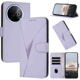 For vivo Y39 5G Triangle Pattern Buckle Clasp Leather Phone Case(Light Purple)