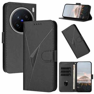 For vivo X200 Pro Triangle Pattern Buckle Clasp Leather Phone Case(Black)