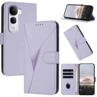 For vivo Y400 Pro 5G Triangle Pattern Buckle Clasp Leather Phone Case(Light Purple)