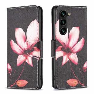 For Samsung Galaxy S25+ 5G Colored Drawing Pattern Leather Phone Case(Lotus)