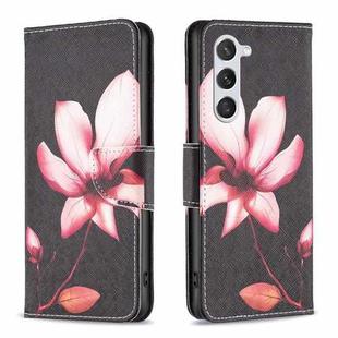 For Samsung Galaxy S25 5G Colored Drawing Pattern Leather Phone Case(Lotus)