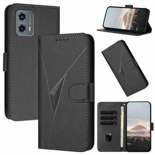 For Motorola Moto G 5G 2023 Triangle Pattern Buckle Clasp Leather Phone Case(Black)