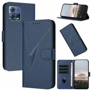 For Motorola Moto S30 Pro 5G Triangle Pattern Buckle Clasp Leather Phone Case(Royal Blue)