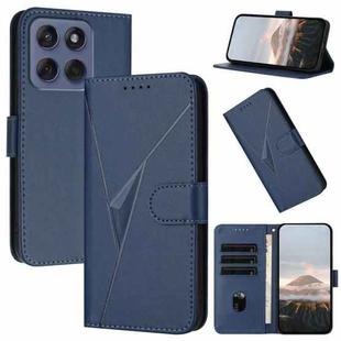 For Motorola Edge 60 Fusion / Edge 5G 2025 Triangle Pattern Buckle Clasp Leather Phone Case(Royal Blue)