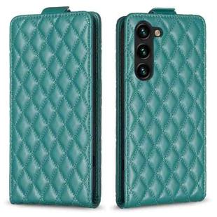 For Samsung Galaxy S25+ 5G Diamond Lattice Vertical Flip Leather Phone Case(Green)