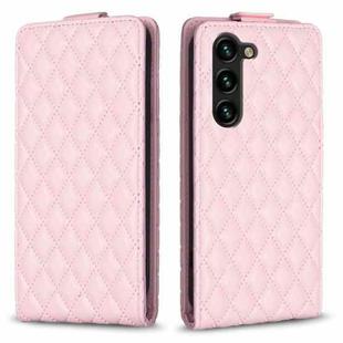 For Samsung Galaxy S25+ 5G Diamond Lattice Vertical Flip Leather Phone Case(Pink)