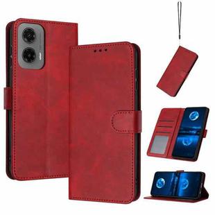 For Motorola Moto G35 Solid Calf Texture Flip Leather Phone Case(Red)