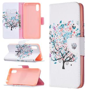 For Xiaomi Redmi 9A Colored Drawing Pattern Horizontal Flip Leather Case with Holder & Card Slots & Wallet(Little Tree)