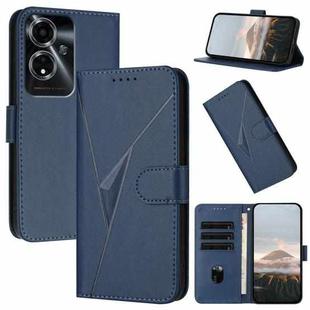 For OPPO A59 5G Triangle Pattern Buckle Clasp Leather Phone Case(Royal Blue)