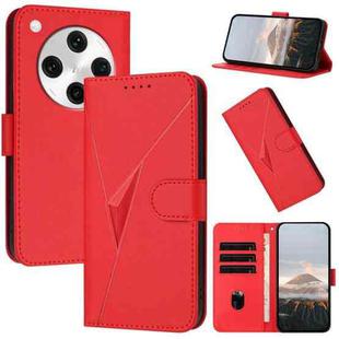 For OPPO Find X8 Pro Triangle Pattern Buckle Clasp Leather Phone Case(Red)
