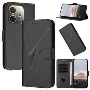 For OPPO A5 Pro 5G Triangle Pattern Buckle Clasp Leather Phone Case(Black)