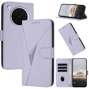 For OPPO Find X8s Triangle Pattern Buckle Clasp Leather Phone Case(Light Purple)