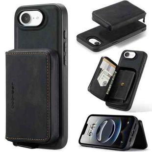 For iPhone 16e JEEHOOD J02 Magnetic Zipper Horizontal Flip Leather Phone Case(Black)