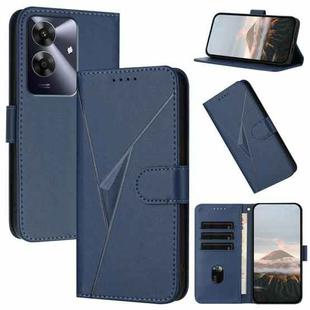 For Realme Note 60 Triangle Pattern Buckle Clasp Leather Phone Case(Royal Blue)