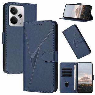 For Realme 14 / P3 5G Global Triangle Pattern Buckle Clasp Leather Phone Case(Royal Blue)