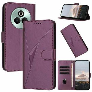 For Realme P3 Pro Triangle Pattern Buckle Clasp Leather Phone Case(Dark Purple)