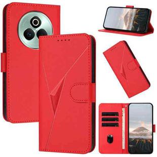 For Realme P3 Pro Triangle Pattern Buckle Clasp Leather Phone Case(Red)