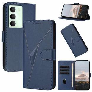 For Realme 14x Global Triangle Pattern Buckle Clasp Leather Phone Case(Royal Blue)